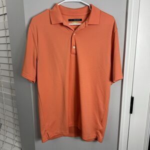 Greg Norman Play Dry Golf Orange‎ Short Sleeve Performance Polo Shirt Men's M